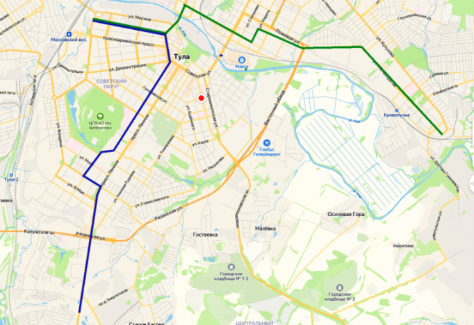 В Туле временно поменяют маршрут трамваи № 10 и № 14