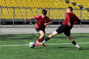 Юные белгородские футболисты тренируются в Туле.