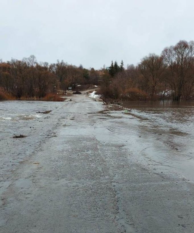  В Одоевском районе подтоплен мост через Упу