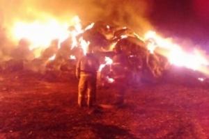 В Богородицком районе сгорело сено.