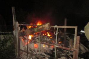 В Арсеньевском районе сгорел сарай.