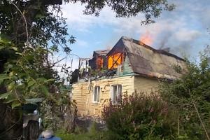 В Заокском районе на пожаре погибла женщина.