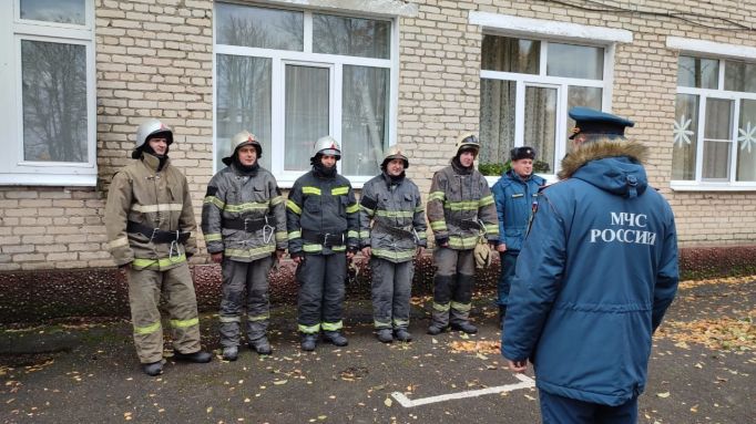 В Ефремовском санатории прошли пожарно-тактические учения