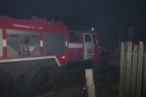 В Богородицке ночью горел дом.