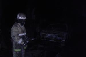 В Кимовском районе сгорела легковушка.