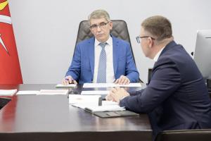 Дмитрий Миляев и руководитель Тульского УФАС обсудили деятельность ведомства.