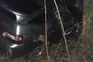 В Киреевском районе машина врезалась в дерево, 3 пострадавших.