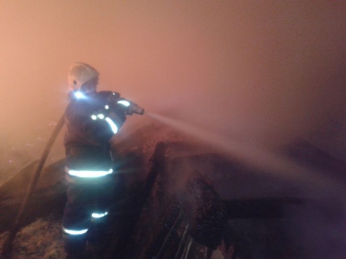 В Кимовском районе во время пожара пострадал человек 