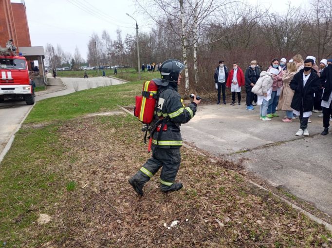 В Белевской больнице прошли пожарно-тактические учения 