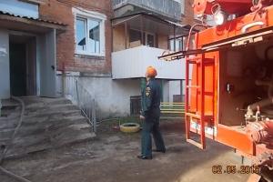 Рано утром в Киреевске произошел пожар в квартире.