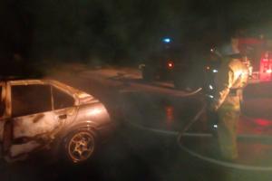 В Богородицке ночью сгорела машина.