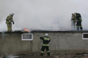 11 пожарных тушили сарай в Щекинском районе.