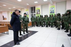 Алексей Дюмин в Рязанской области встретился с мобилизованными туляками.