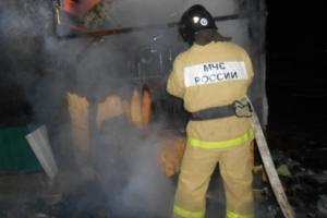 В Воловском районе сгорел сарай .