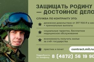 Вооруженные Силы РФ приглашают на службу по контракту.