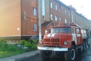 В Кимовске на улице Мелихова загорелась квартира.