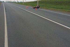 В Тульской области мотоциклист разбился, налетев на ЛЭП.