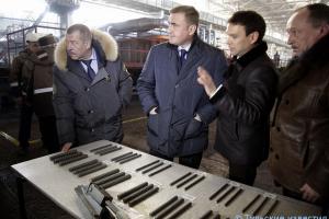 Алексей Дюмин посетил Тульский металлопрокатный завод.