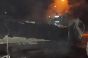 В Заокском районе сгорел "Мерседес".
