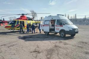 Жителя Ефремова с сильными ожогами доставил в Тулу вертолет санитарной авиации .