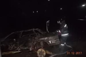 Ночью в Киреевском районе сгорел автомобиль.