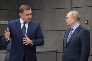 Алексей Дюмин представил Владимиру Путину ситуационный центр губернатора.