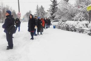 Снегопад парализовал работу общественного транспорта в Туле.