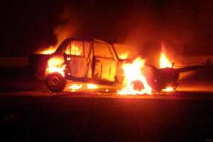 В Ефремове сгорел автомобиль.