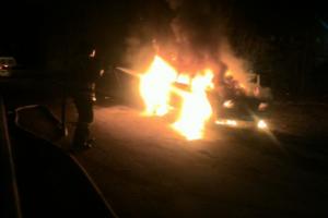 В Туле ночью сгорел автомобиль.