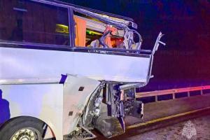 В Тульской области ночью столкнулись два автобуса.