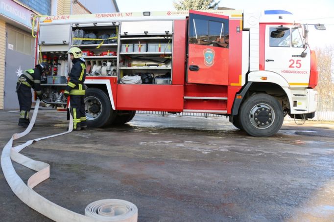 Новомосковский пожарно-спасательный гарнизон назван лучшим в области