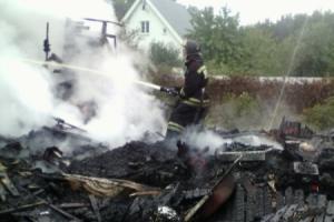 В Заокском районе сгорел дачный дом.