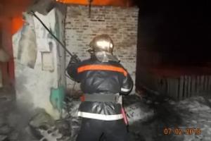 В Киреевском районе кирпичный дом потушили за 4 минут .