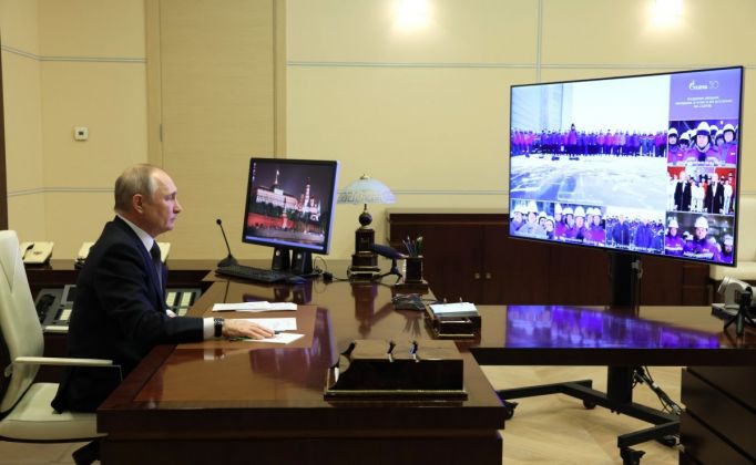 Алексей Дюмин в режиме ВКС доложил Владимиру Путину о догазификации Тульской области