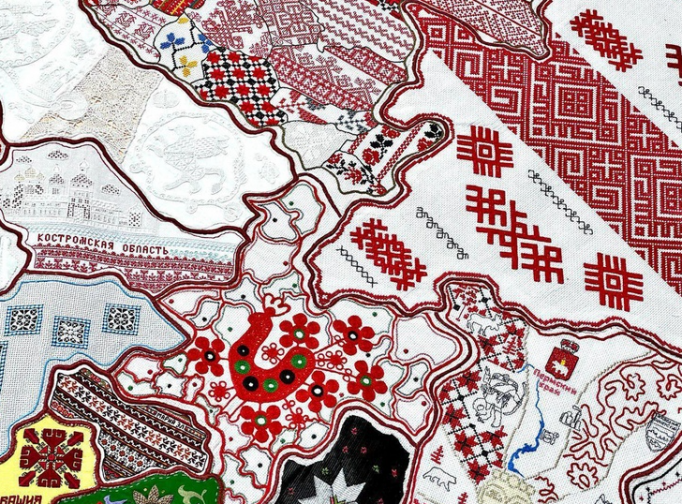 Тульские рукодельницы приняли участие в создании «Вышитой карты России»