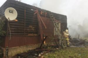 Утром в Суворовском районе сгорел дом.