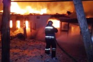 В Кимовском районе сгорел жилой дом.