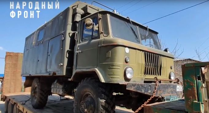 Жители Тульской области передали военнослужащим «вездеход» ГАЗ66