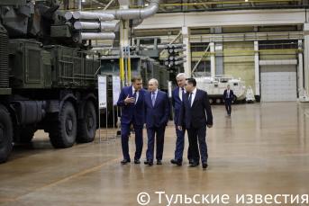 Владимир Путин на заводе «Щегловский вал» в Туле