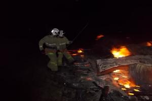 Ночью в Заокском районе сгорела дача.