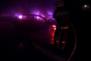 Ночью в Туле сгорели три автомобиля: еще два повреждены.