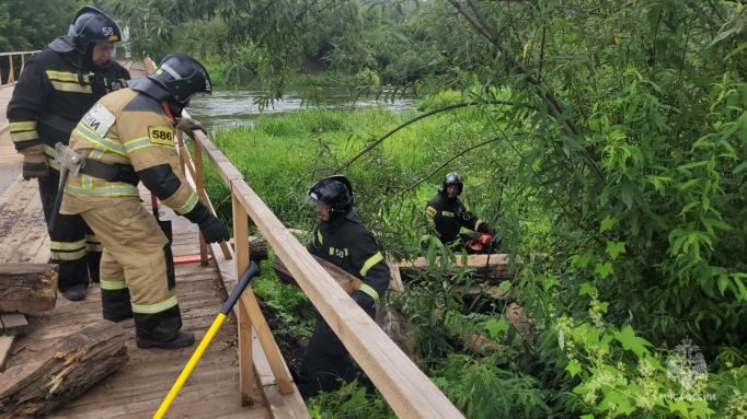 Спасатели Тульской области расчищают прибрежную полосу Упы в Одоевском и Узловском районах