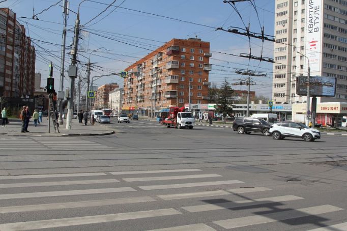 В Туле озвучили светофор на перекрёстке Советской и Красноармейского