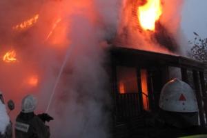 Утром в Алексинском районе сгорел дом .