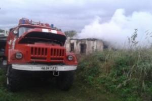 В Кимовском районе рано утром сгорел дом.