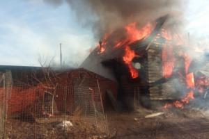 В Алексинском районе выгорел дом.