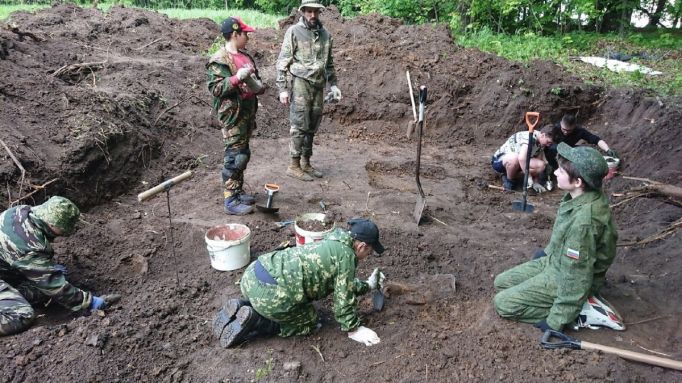 На территории Большой Тулы обнаружены останки красноармейцев 