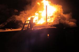 В Заокском районе горел дачный дом .