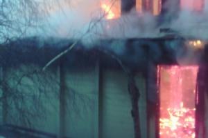 В Заокском районе пламя пожара уничтожило дом.