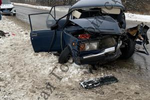 В Киреевском районе водитель ВАЗа погиб в столкновении с Audi.
